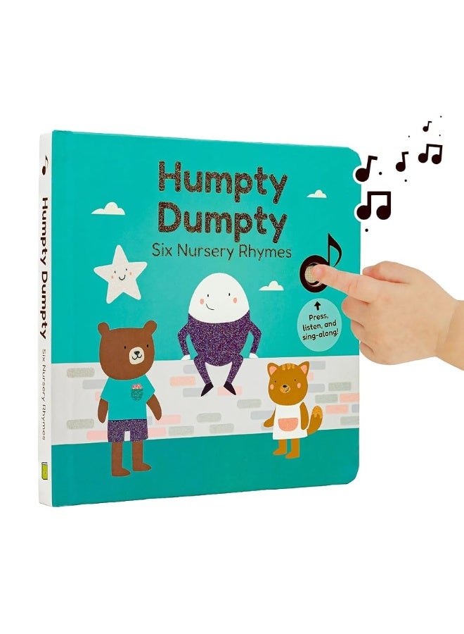 Cali's Books Humpty Dumpty Book for Children with 6 Favorite Nursery Rhymes: Finger Family, Row Row Row Your Boat, and More! Musical Book for Toddlers 1-3