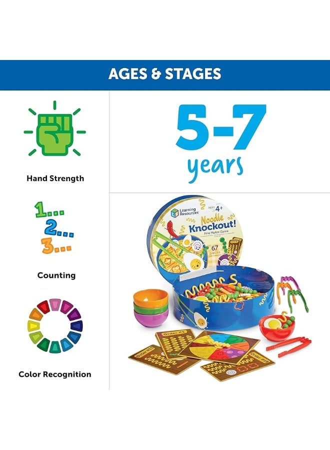 Learning Resources Noodle Knockout Fine Motor GameFine Motor Skills Toys 67 Pieces Ages 4