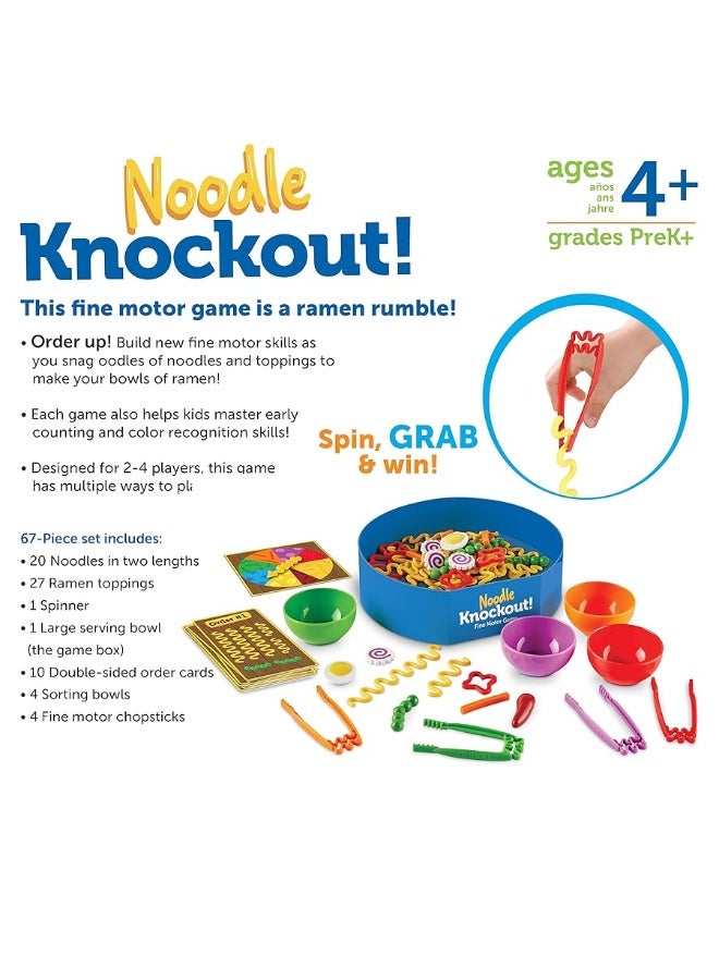 Learning Resources Noodle Knockout Fine Motor GameFine Motor Skills Toys 67 Pieces Ages 4