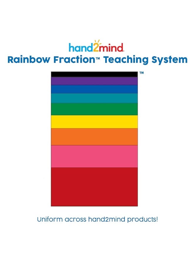 hand2mind Plastic Rainbow Fraction Circles, Fraction Manipulatives, Unit Fraction, Rainbow Circle Math Manipulatives, Fraction Games, Montessori Math, Homeschool Supplies (Set of 51)