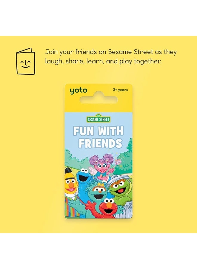 Yoto Sesame Street: Fun with Friends â€“ Kids Audio Card for Use with Yoto Player & Mini All-in-1 Audio Player, Educational Screen-Free Listening with Fun Stories for Playtime Bedtime & Travel, Ages 3+