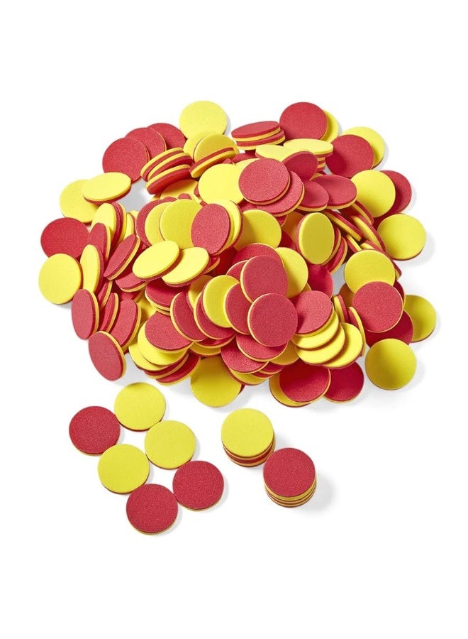 hand2mind Foam Two-Color Counters, Red and Yellow Counters, Counting Manipulatvies, Math Counters for Kids, Counting Chips, Math Manipulatives, Math Bingo Chips, Counters for Kids Math (Pack of 200)