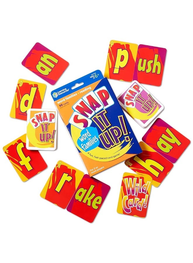 Learning Resources Snap It Up Phonics  Reading Card Game HomeschoolReading Game 90 Cards Included Ages 6