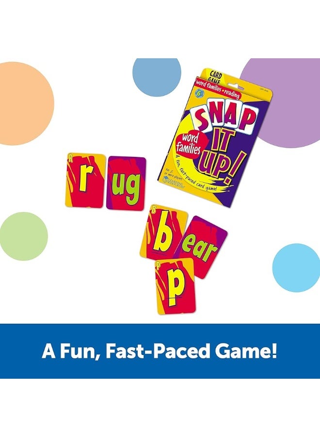 Learning Resources Snap It Up Phonics  Reading Card Game HomeschoolReading Game 90 Cards Included Ages 6