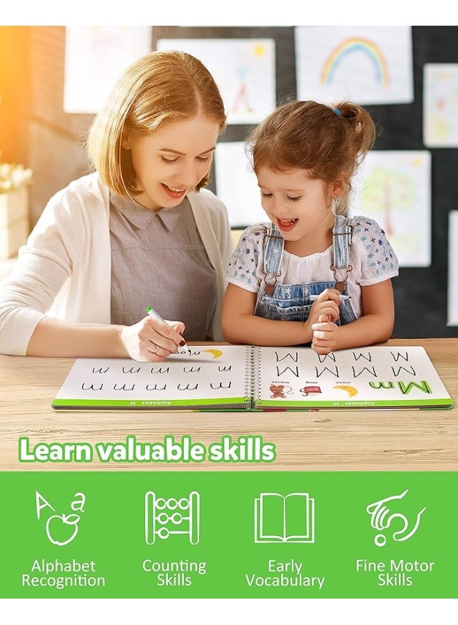 Coogam Learn to Write Workbook Numbers Letters Practicing Book ABC Alphabet Sight Words Handwriting Educational Montessori Toy for Home Classroom Kindergarten Preschool Kids