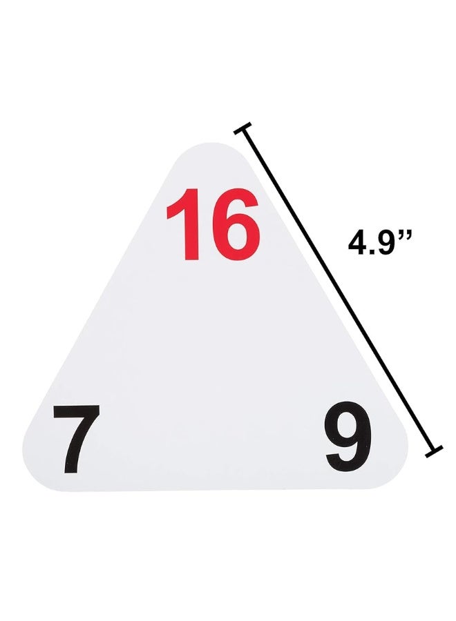 LEARNING ADVANTAGE Original Triangle Flash Cards - Addition and Subtraction - Set of 20 - In-Home Learning - Math Flash Cards