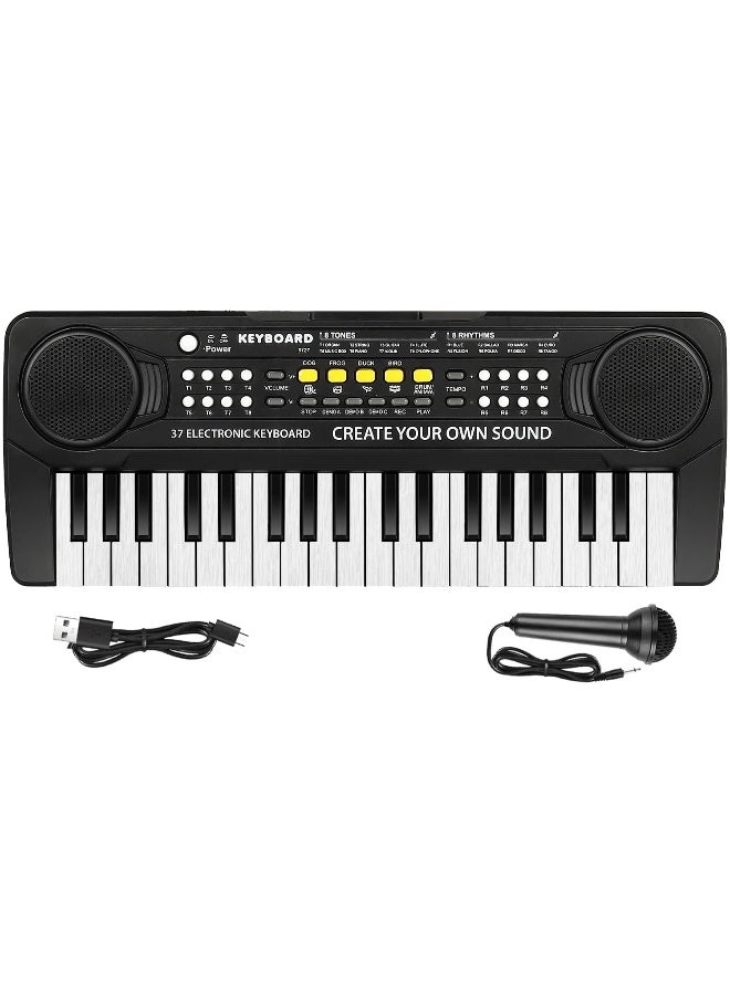 Kids Keyboard Piano - 37 Keys Piano Toys for Kids 3+ Year Old Beginners, Portable Electronic Piano with Microphone Educational Musical Toy for 3 4 5 6 7 8 Year Old Boys Girls Gifts