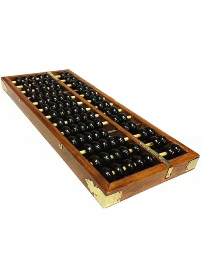 Vintage Chinese Wooden Abacus Soroban Arithmetic Calculating Tool