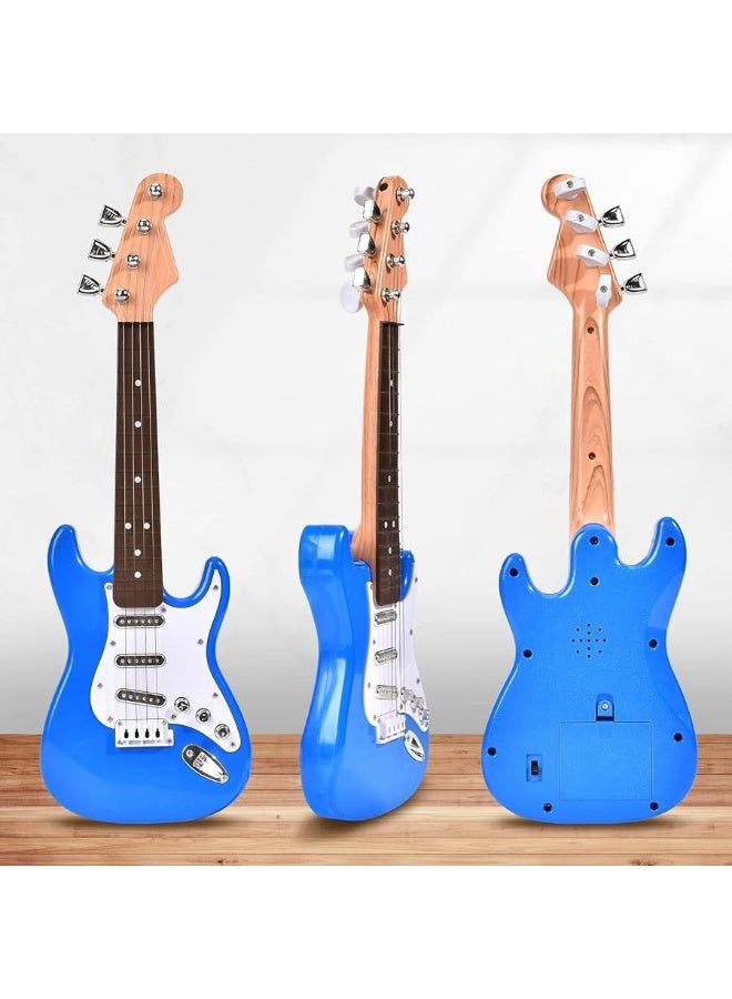 16 inch Mini Guitar Toy for Kids,Portable Electronic Red Guitar Musical Instrument Toy, Birthday Gifts for Beginner Children Toddler Boys Girls Age 3-6