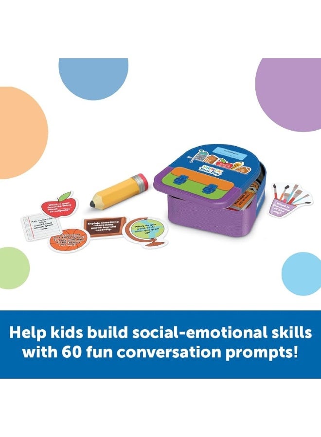 Learning Resources Unpack Your Day Conversation Kit - Social Emotional Learning Games for Kids Ages 5+, Conversation Starters for Kids,Educational Toys ,Birthday Gifts for Boys and Girls