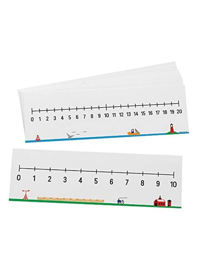 Didax Educational Resources 0-10/0-20 Number Line, Set of 10, Multi (211557)