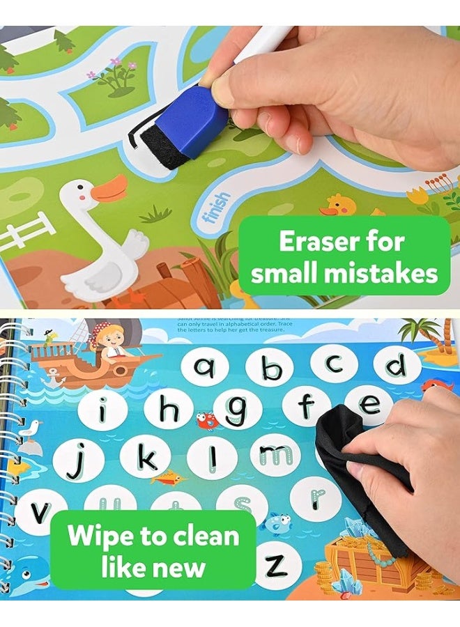 Coogam Pencil Control Tracing Workbook, Learn to Write Alphabet ABC Letters Numbers Handwriting Book Fine Motor Montessori Educational Toy Gift for Preschool Kids
