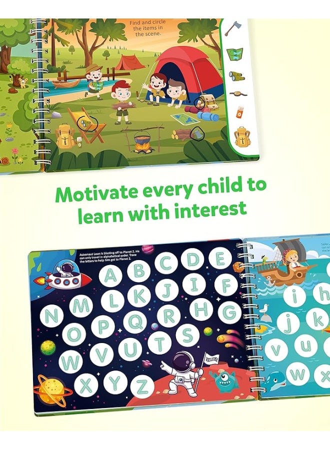 Coogam Pencil Control Tracing Workbook, Learn to Write Alphabet ABC Letters Numbers Handwriting Book Fine Motor Montessori Educational Toy Gift for Preschool Kids