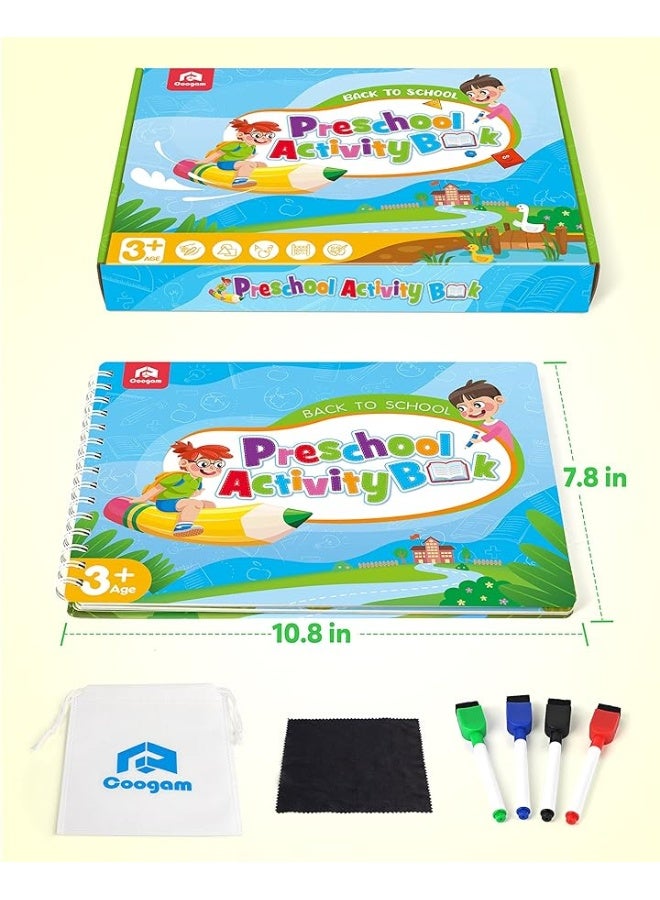 Coogam Pencil Control Tracing Workbook, Learn to Write Alphabet ABC Letters Numbers Handwriting Book Fine Motor Montessori Educational Toy Gift for Preschool Kids