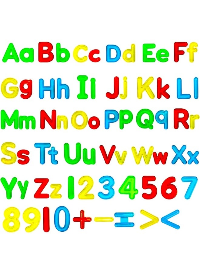 67 Pcs Plastic Practice Set Transparent Letters and Numbers Include Uppercase Letters Lowercase Letters and Numbers Colorful Plastic Letters and Numbers for Kids Counting and Spelling, Ages 3+