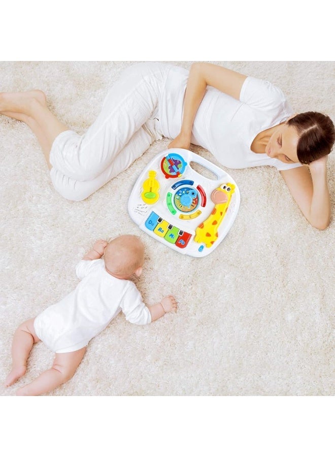 Baby Toys 6 to 12-18 Months Musical Educational Learning Activity Table Center Toys for Toddlers Infants Kids 1 2 3 Year Olds Boys Girls Gifts Size 9.7 x 8.7 x 7.1 Inches