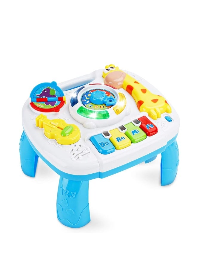 Baby Toys 6 to 12-18 Months Musical Educational Learning Activity Table Center Toys for Toddlers Infants Kids 1 2 3 Year Olds Boys Girls Gifts Size 9.7 x 8.7 x 7.1 Inches