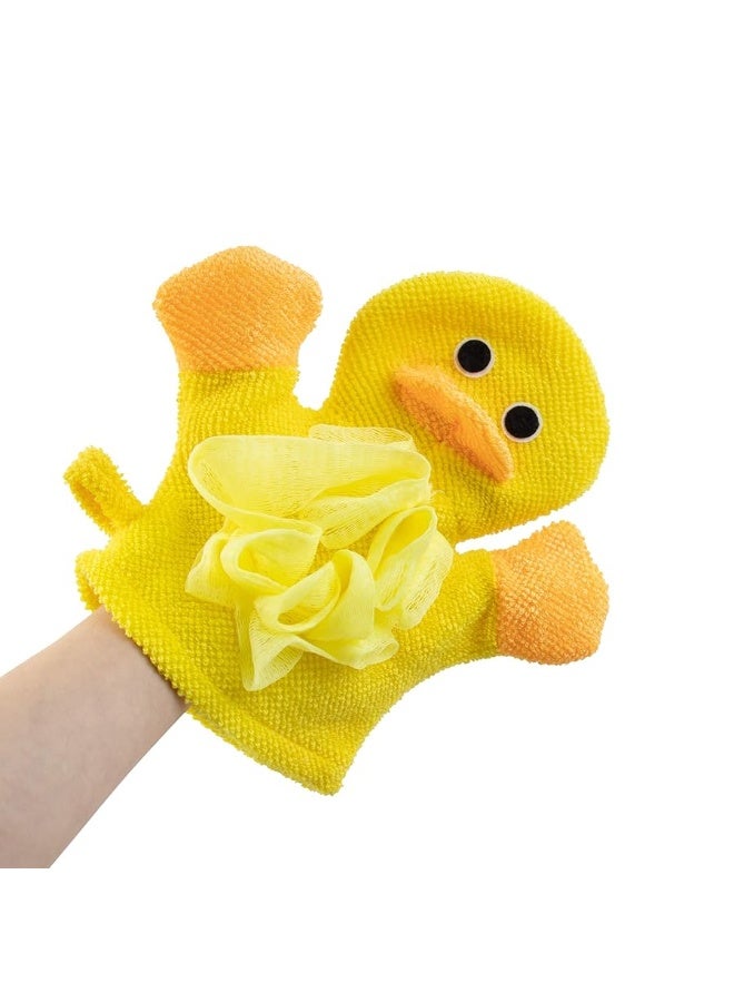 AUEAR, 4 Pcs Cartoon Terry Cloth Bath Sponge Mitts Puppet Cute Hand Puppets Washcloth Mitt Bath Glove
