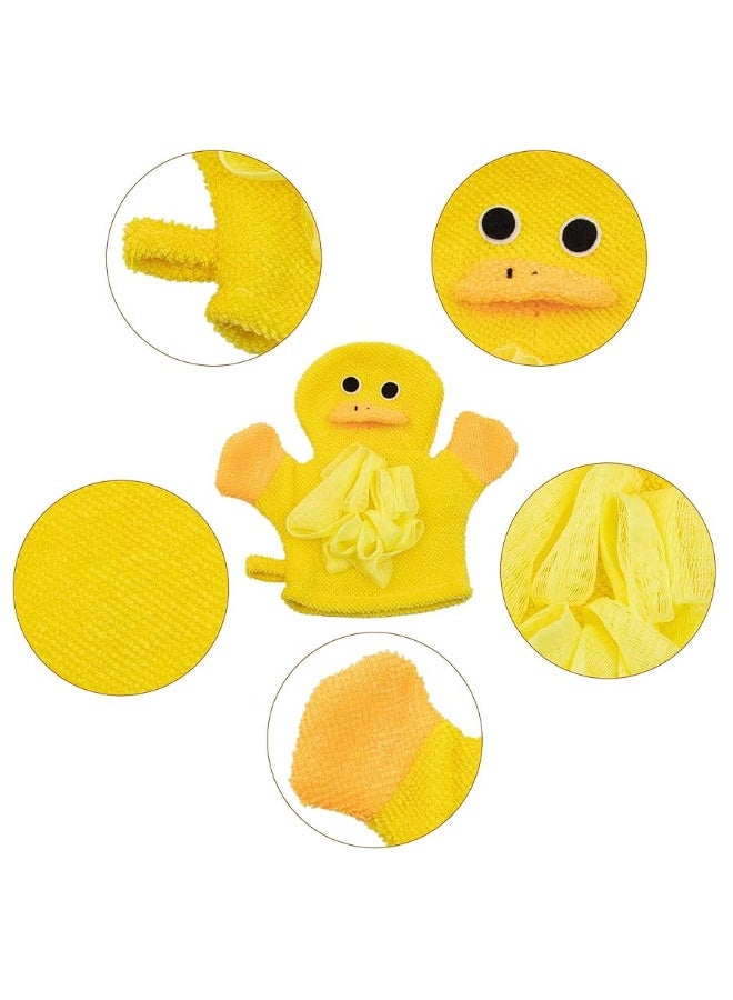 AUEAR, 4 Pcs Cartoon Terry Cloth Bath Sponge Mitts Puppet Cute Hand Puppets Washcloth Mitt Bath Glove