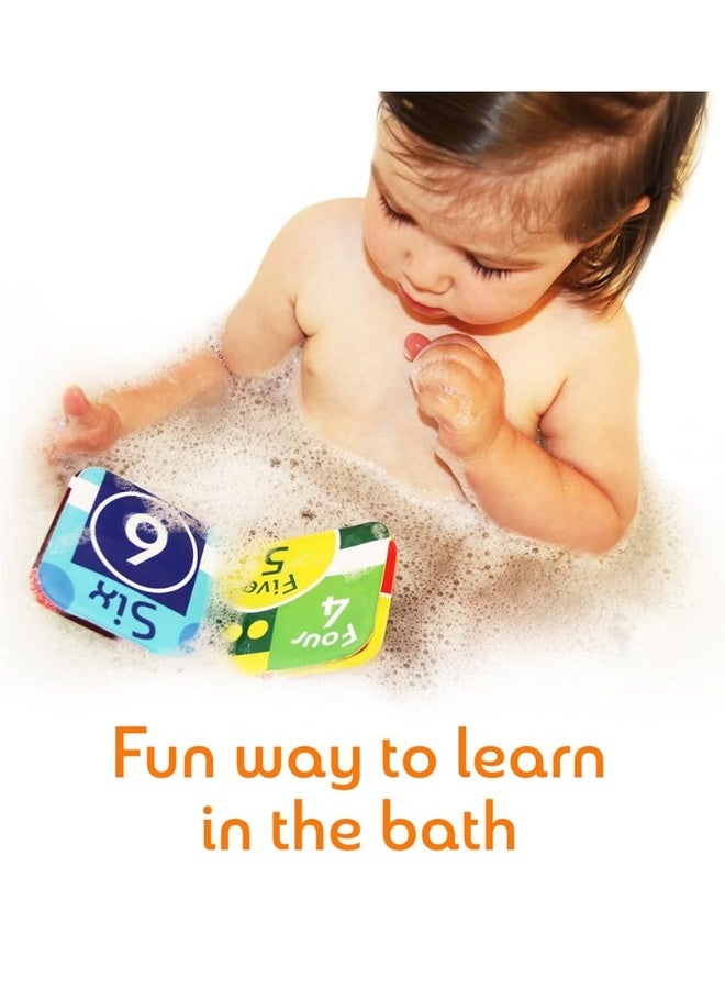 Floating Baby Bath Books - Bath Books for Babies, Infants - Waterproof, Mold-Free Bath Toys for Learning & Early Education (Set of 2 - Alphabet & Numbers Books)