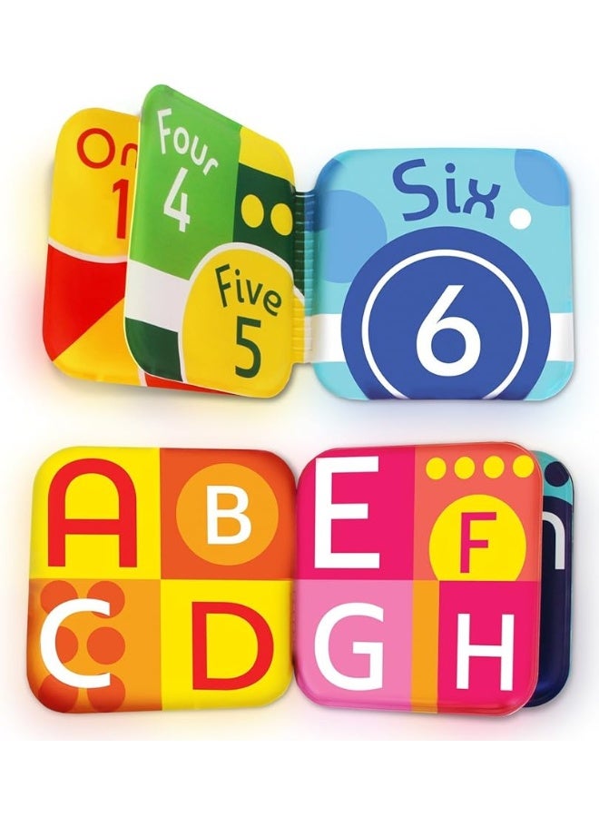 Floating Baby Bath Books - Bath Books for Babies, Infants - Waterproof, Mold-Free Bath Toys for Learning & Early Education (Set of 2 - Alphabet & Numbers Books)