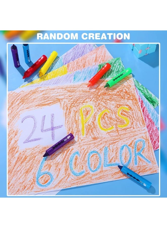 24 Pieces Bathtub Crayons Bath Crayons Washable Easy Clean Bathtime Crayons Colorful Bathtub Markers Toys Shower Crayons Bath Paint for Easter Basket