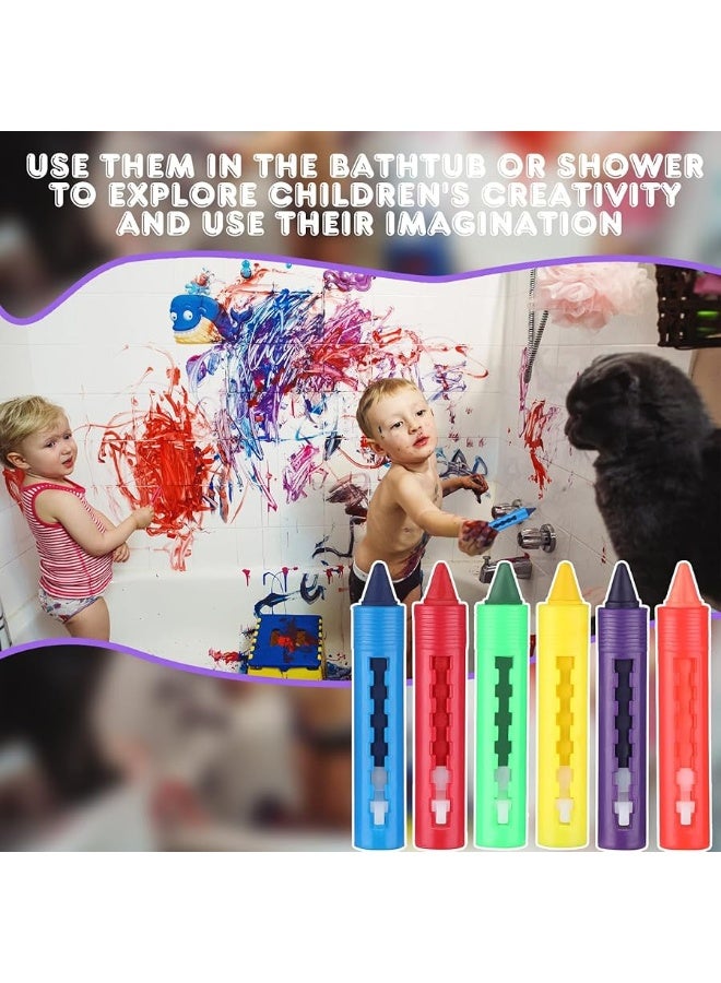 24 Pieces Bathtub Crayons Bath Crayons Washable Easy Clean Bathtime Crayons Colorful Bathtub Markers Toys Shower Crayons Bath Paint for Easter Basket