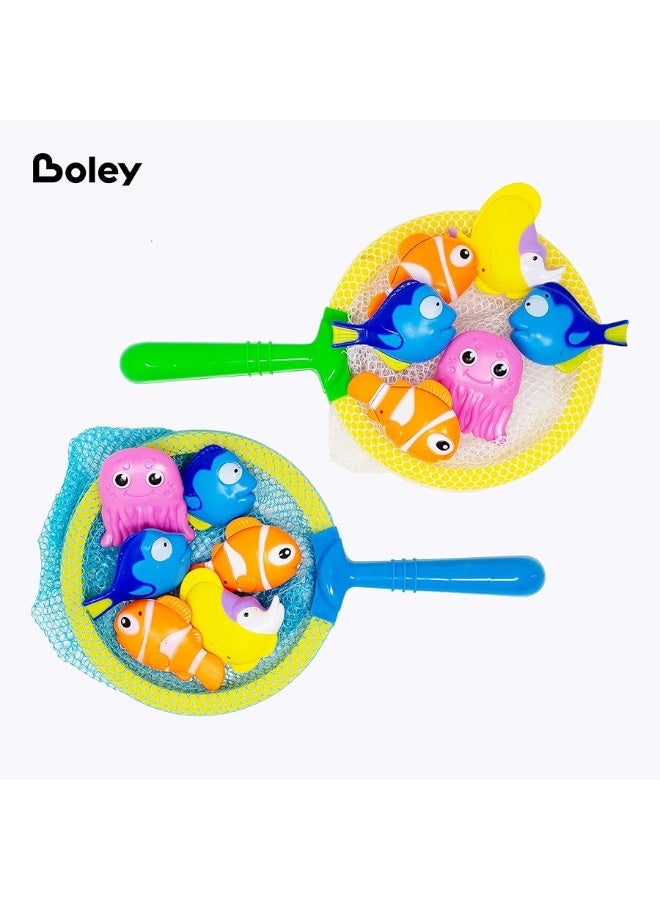 Boley Dive & Grab Fishing Game Set - 14 Pc Sinking Swimming Pool Toys for Kids - Water Games & Bath Toys for Toddlers