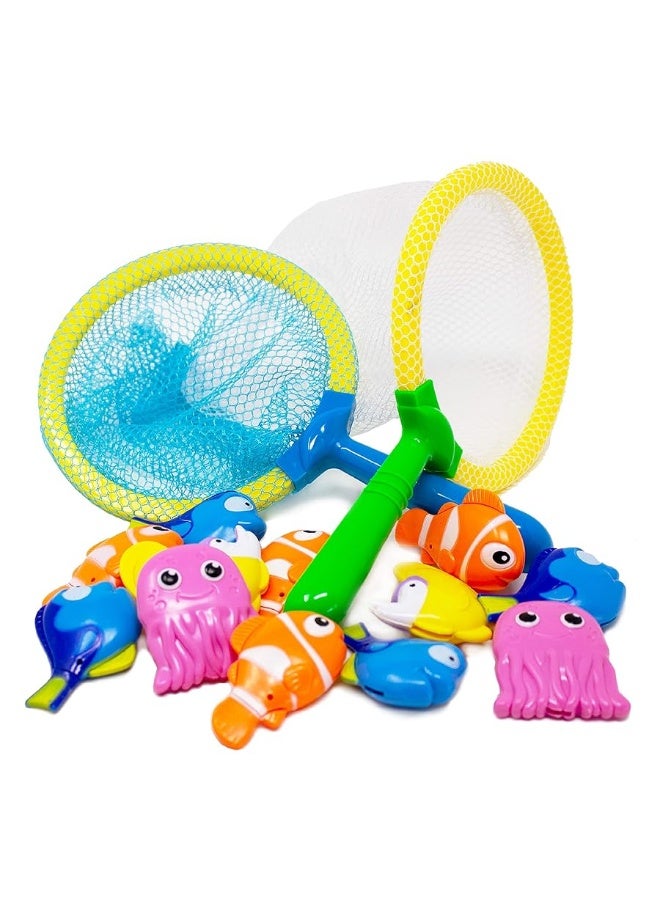 Boley Dive & Grab Fishing Game Set - 14 Pc Sinking Swimming Pool Toys for Kids - Water Games & Bath Toys for Toddlers