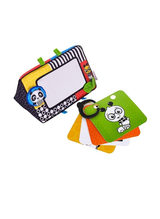 Baby Einstein Flip For Art High Contrast Floor Activity Mirror with Take Along Cards, Tummy Time Play, Newborn+