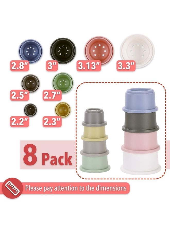 Mr. Pen- 8 Pcs, Baby Stacking Toys/Cups, Nesting Cups, Stackable Cups for Baby and Toddler