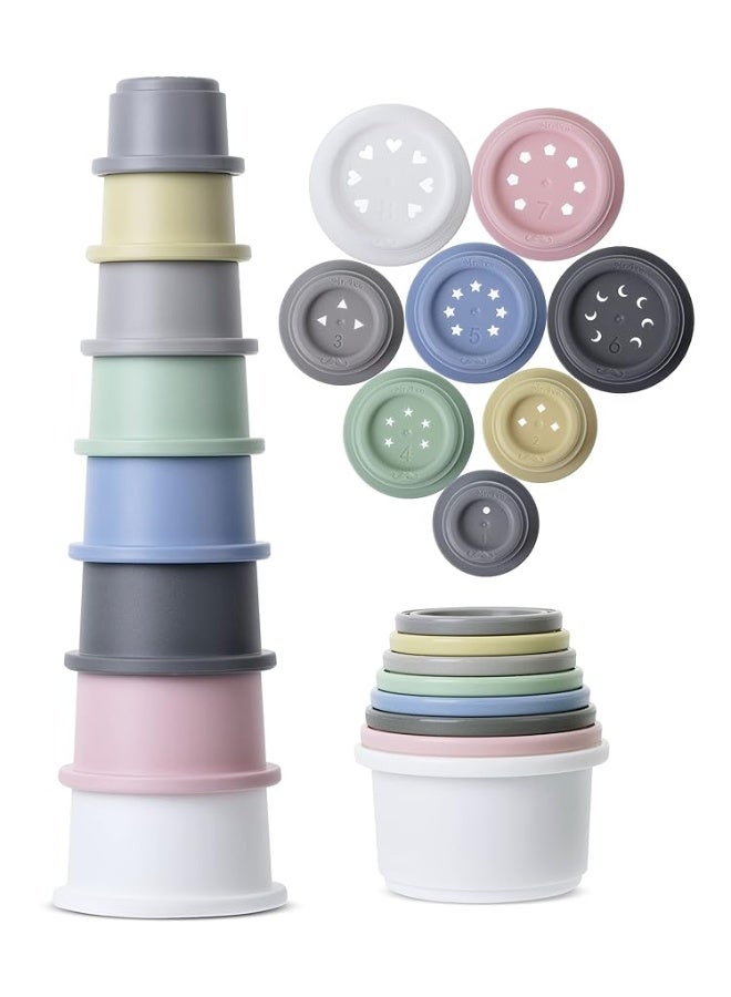 Mr. Pen- 8 Pcs, Baby Stacking Toys/Cups, Nesting Cups, Stackable Cups for Baby and Toddler