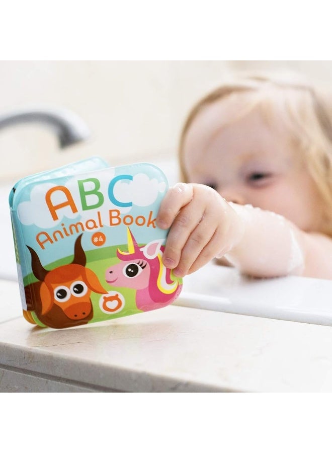 Super Bath Book Set of 12 (Fruits, Ocean Friends, ABC, Numbers Books; Color Recognition Bath Books Including Yellow, Green, Red and Blue Color Topics, ABC Animal Bath Books.