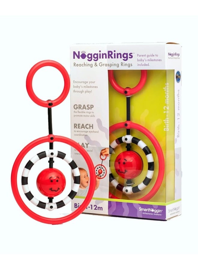 SmartNoggin NogginRings Reaching and Grasping Rings Toy for Baby Developmental Milestones