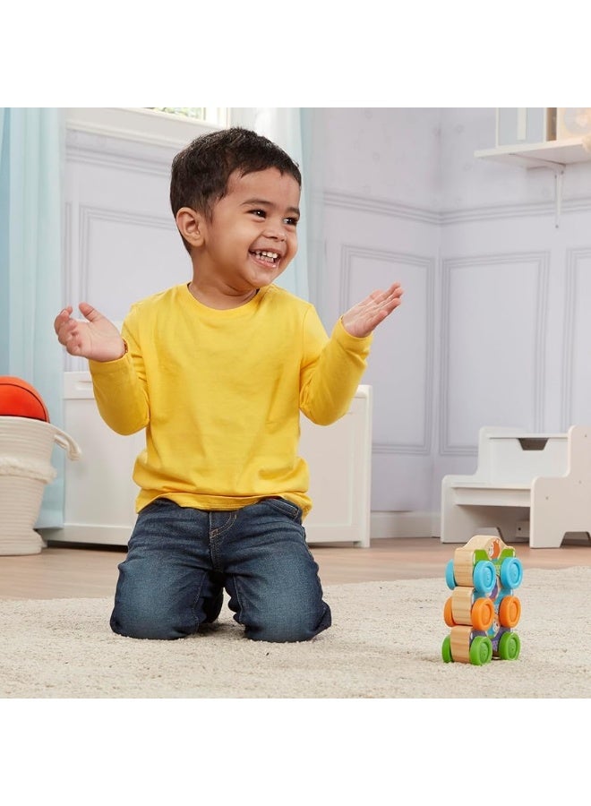 Melissa & Doug First Play Wooden Animal Stacking Cars (3 pcs)