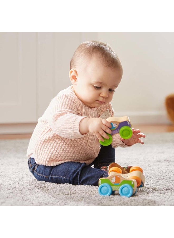 Melissa & Doug First Play Wooden Animal Stacking Cars (3 pcs)