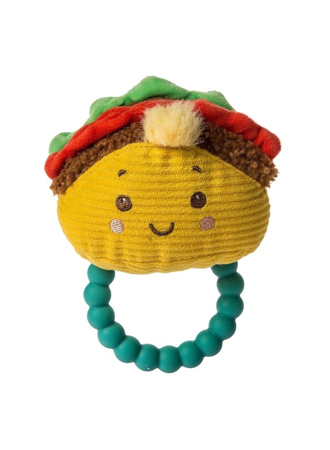 Mary Meyer Sweet Soothie Soft Baby Rattle with Teether Ring, Taco
