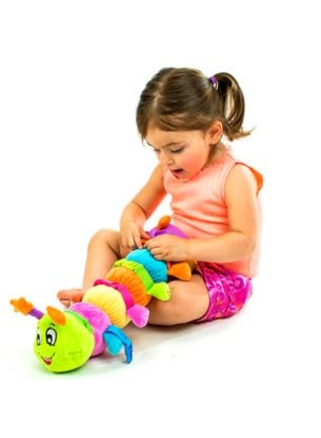 Buckle Toys  Bentley Caterpillar  Travel with Toddler Must Have Activity Toy  Fine Motor Skill Development  Counting and Color Recognition Stuffed Animal