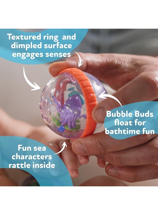 Nuby Bubbly Buds Bath Toys, BPA Free, 6+ Months