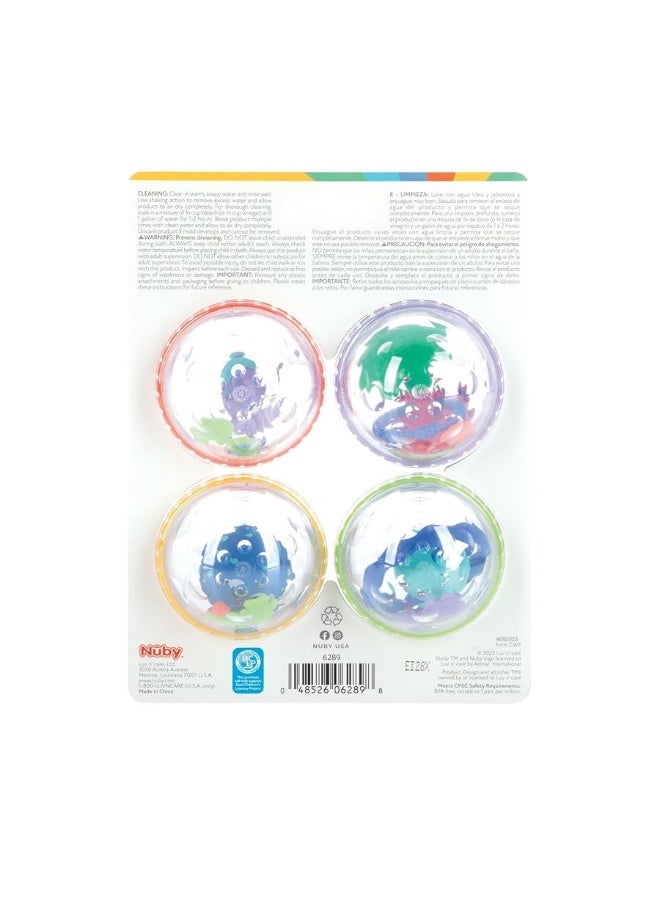 Nuby Bubbly Buds Bath Toys, BPA Free, 6+ Months