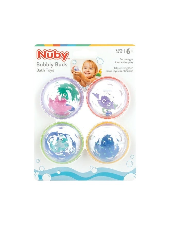 Nuby Bubbly Buds Bath Toys, BPA Free, 6+ Months