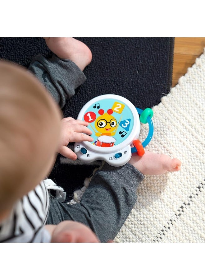 Baby Einstein Tiny Tempo Musical Toy Drum, Ages 3+ Months, Bead Chaser