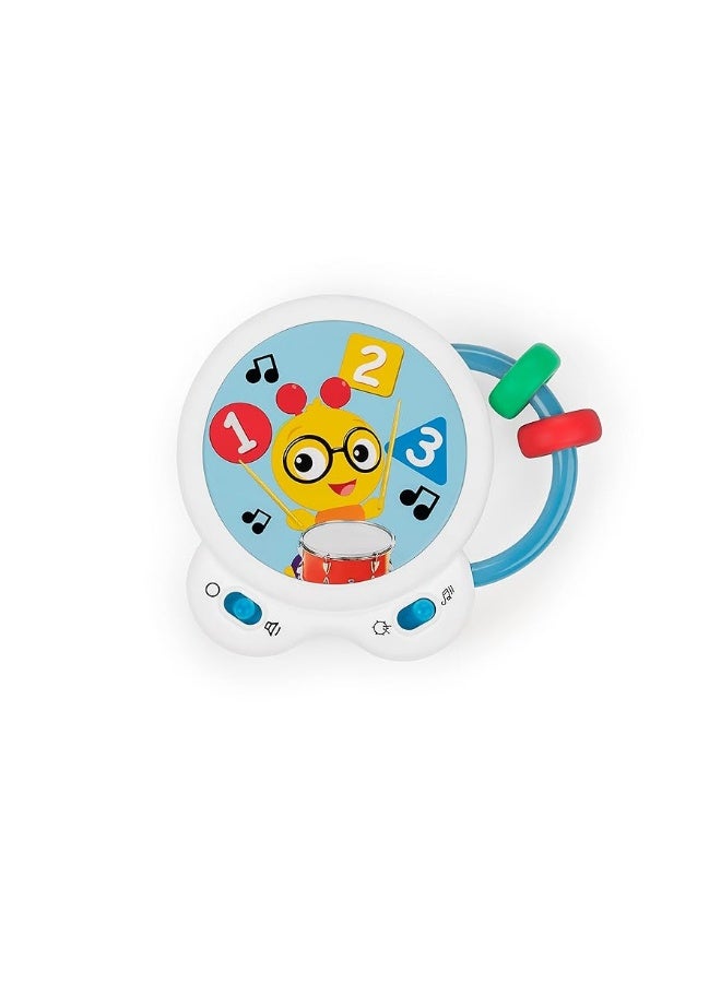 Baby Einstein Tiny Tempo Musical Toy Drum, Ages 3+ Months, Bead Chaser