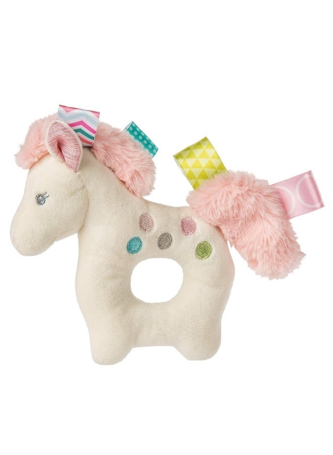 Taggies Embroidered Soft Ring Rattle, Painted Pony, 6-Inches
