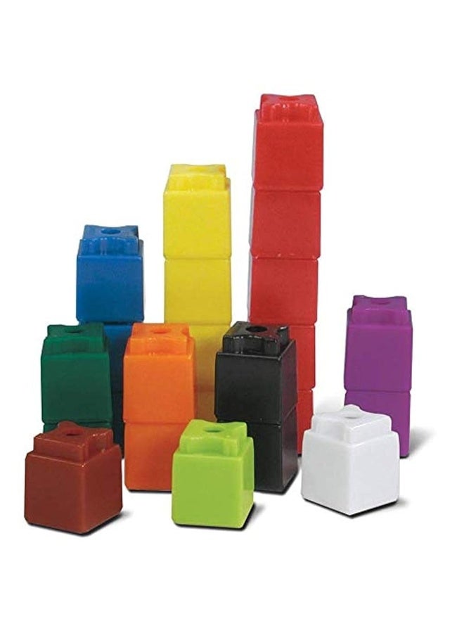 hand2mind Interlocking UniLink Math Linking Cubes, Plastic Cubes, Color Sorting, Connecting Cubes, Math Manipulatives, Counting Cubes for Kids Math, Math Cubes, Counters for Kids Math (Set of 100)