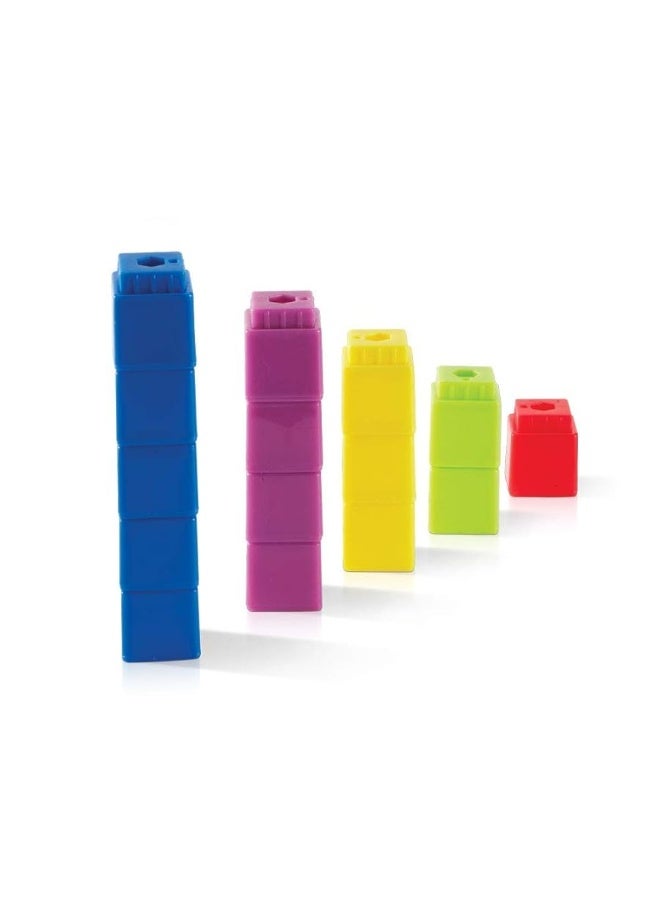 hand2mind Interlocking UniLink Math Linking Cubes, Plastic Cubes, Color Sorting, Connecting Cubes, Math Manipulatives, Counting Cubes for Kids Math, Math Cubes, Counters for Kids Math (Set of 100)