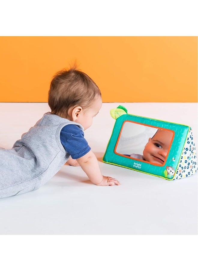 Bright Starts Sit and See Safari Floor Mirror Tummy Time Activity Toy, Ages Newborn +