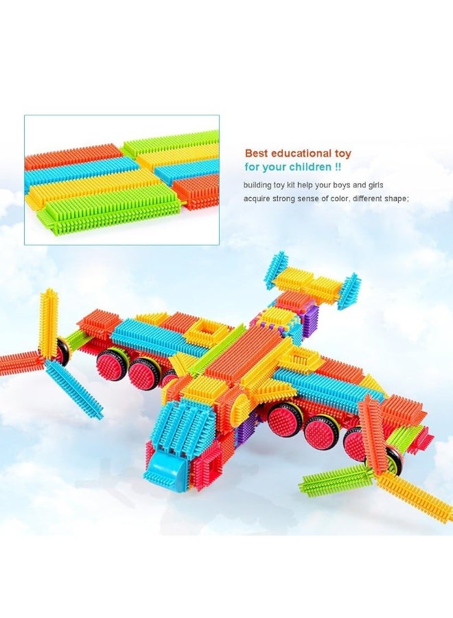 Teytoy 100 Pcs Bristle Shape Building Blocks Toy Set for toddlers Kids