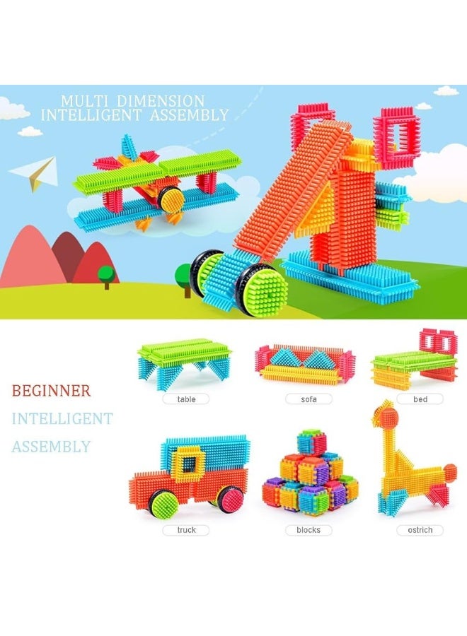 Teytoy 100 Pcs Bristle Shape Building Blocks Toy Set for toddlers Kids