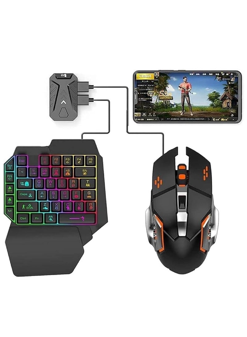 4-in-1 Mobile Gaming Combo Pack - Black Gaming Keyboard, Mouse, Headset & Mouse Pad - Ultimate Gaming Accessories for Enhanced Performance